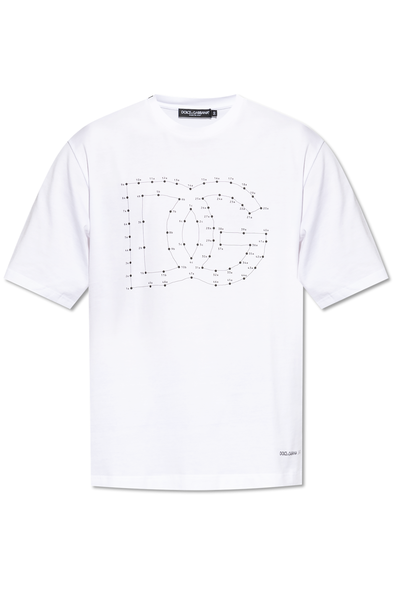 Cotton T-shirt with logo embroidery in Black for Men